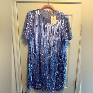 ASOS purple sequin and beaded dress size 12